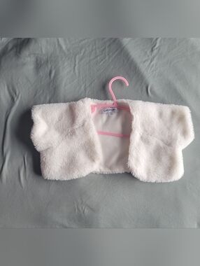George Creamy White Faux Fur Bolero